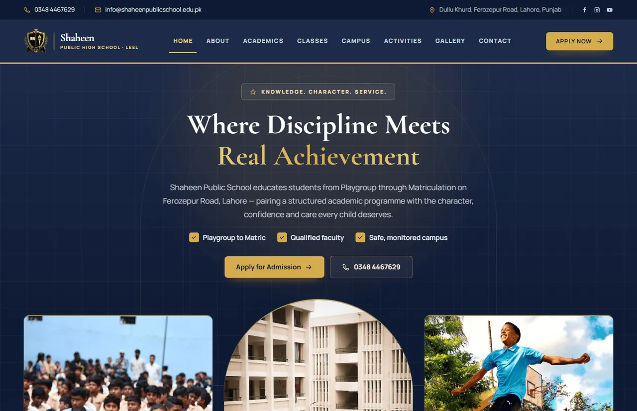 Screenshot of Shaheen Public School