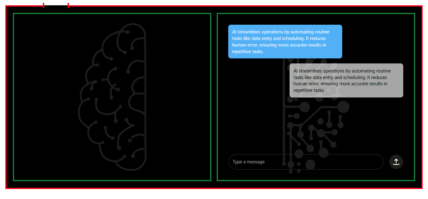 Screenshot of Chat Bot UI