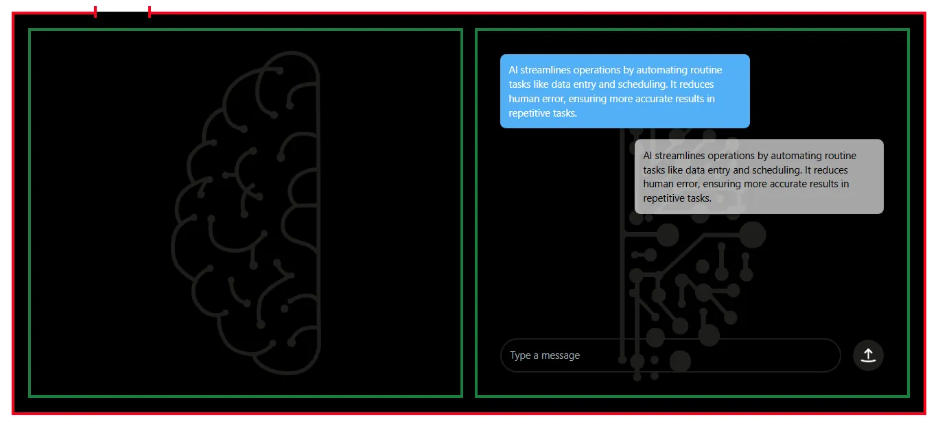 Screenshot of Chat Bot UI