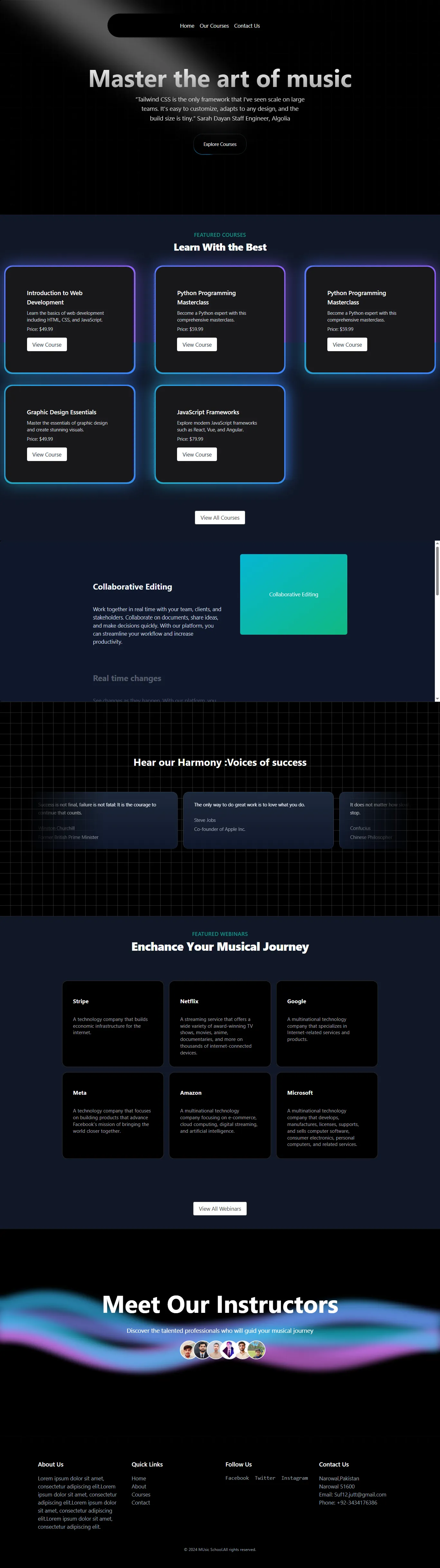 Screenshot of Music App UI