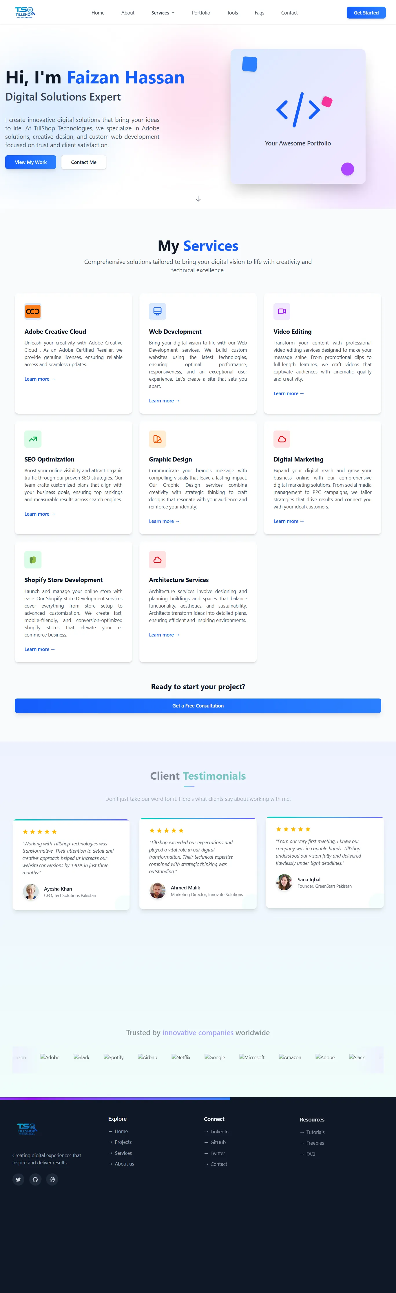 Screenshot of TillShop Technologies