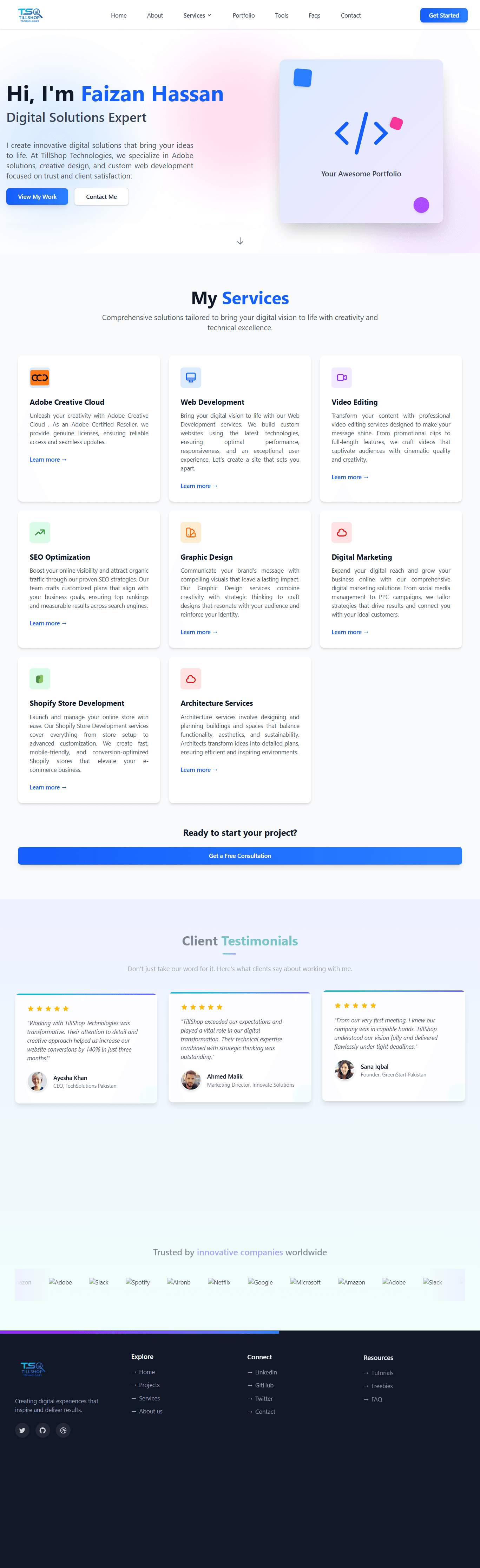Screenshot of TillShop Technologies